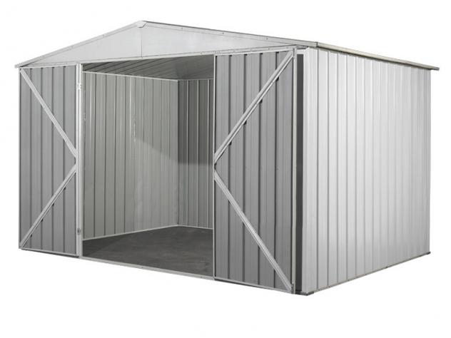 Box in Acciaio Zincato Casetta da Giardino in Lamiera 3.60 x 1.75 m x h2.12 m - 110 KG – 6.30 metri quadri - BIANCO - Foto 3