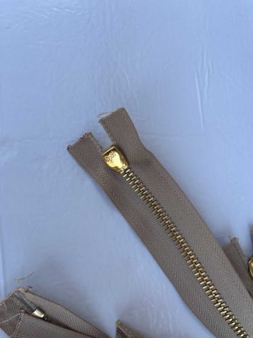 X72 Cerniere Lampo Zip metallo OPTI senza tiretto cm 43 Nocciola – Pz. 40 - Foto 7