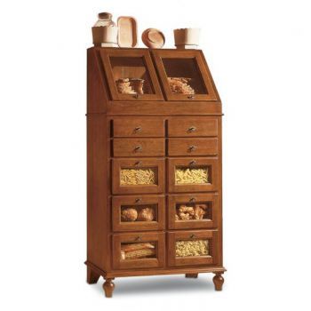 Dispensa a 10 cassetti e 2 ribalte lucidata