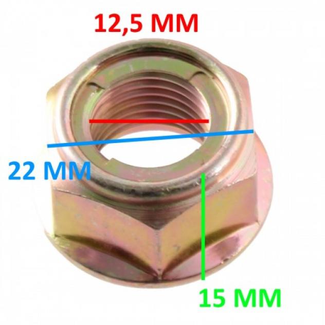 Dado flangiato da 12,5 mm per scooter e quad Kymco - 00157013 - Foto 2