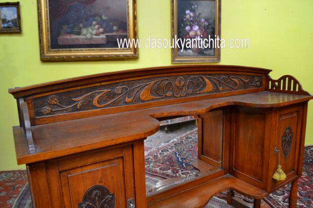 Credenza doppio corpo del XX secolo stile Liberty - Foto 7