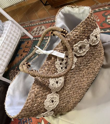 Borsa in paglia intrecciata - Foto 4