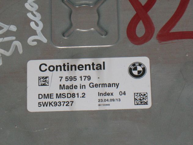 7595179 ECU CENTRALINA BMW CONTINENTAL 7595179 7 595 179 DME MSD81.2 5WK93727 - Foto 2