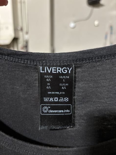 MAGLIETTA/T-SHIRT COME NUOVA DA UOMO,IN PURO COTONE,ELASTICIZZATA,MARCA LIVERGY, - Foto 6