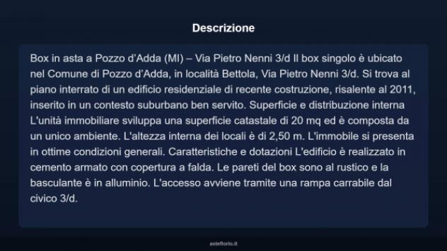 Immobile in asta di 20 m² in vendita a Pozzo d'Adda - Foto 3