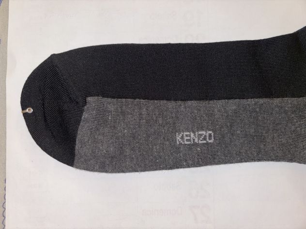 CALZE NUOVE FANTASMINI DA UOMO LEGGERE FIRMATE ORIGINALI:”KENZO”N’42-44 - Foto 7