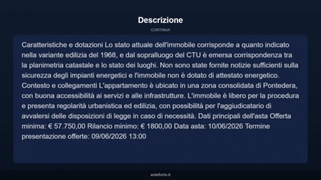 Immobile in asta di 82 m² in vendita a Pontedera - Foto 4