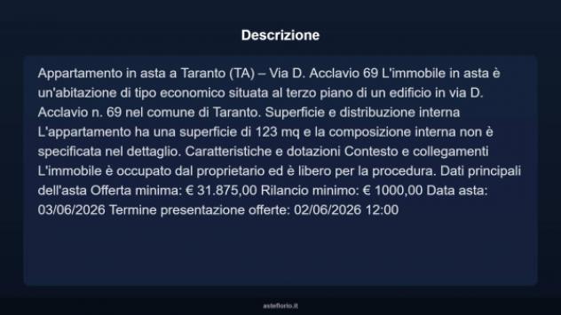 Immobile in asta di 123 m² in vendita a Taranto - Foto 4