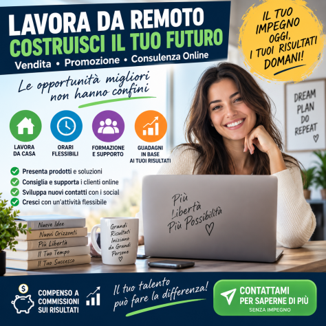 VENDITORE/CE DA REMOTO ONLINE IN TUTTA ITALIA