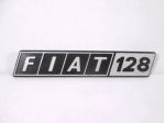 12570 STEMMA FREGIO LOGO SCRITTA "FIAT 128" POSTERIORE ORIGINALE IN METALLO …