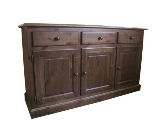 Credenza 3 Ante 3 Cassetti cod 200/Nat Legno Stile Rustico - Foto 2