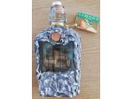 Bottiglia liquore limone rivestito legno vintage