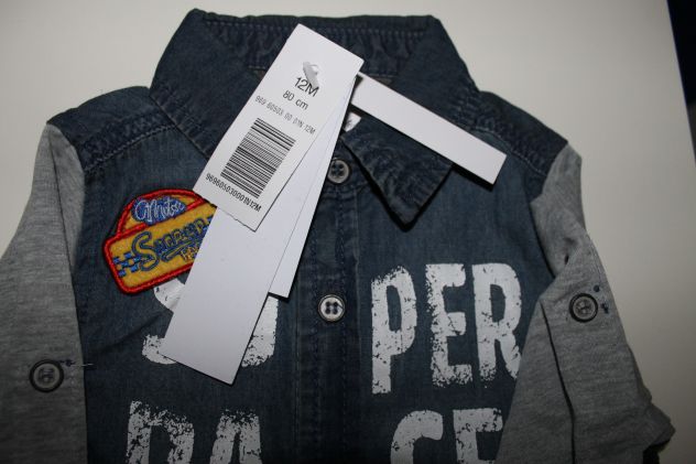 Camicia jeans 12 Mesi maschio nuova mai usata - Foto 4