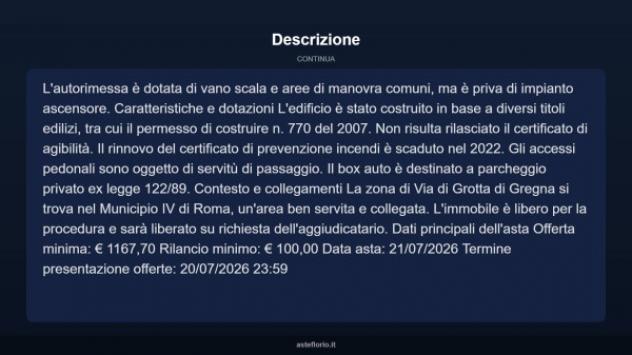 Immobile in asta di 15 m² in vendita a Roma - Foto 4