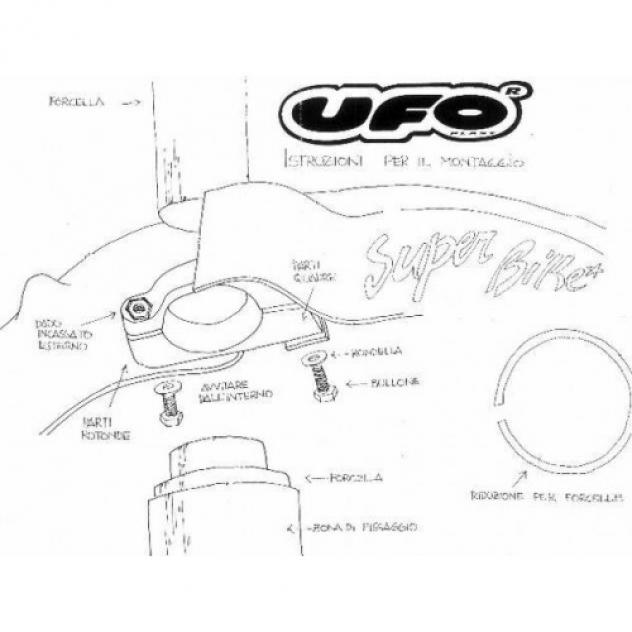 Parafango anteriore moto enduro nero 1020BK - Foto 4