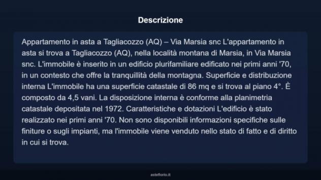 Immobile in asta di 86 m² in vendita a Tagliacozzo - Foto 4