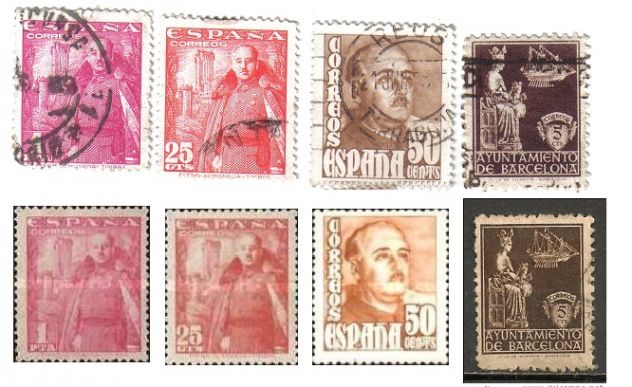 A174- RARA VARITA' DI FRANCOBOLLI SPAGNA