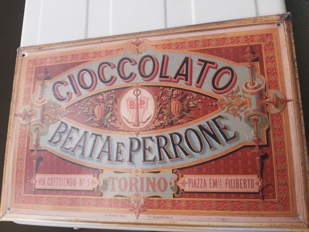 INSEGNA CIOCCOLATO BEATA E PERRONE TARGA IN RILIEVO - Foto 5