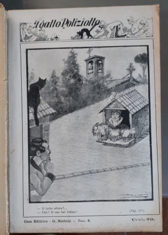 il Gatto Poliziotto, C. RIOVITTO, CASA EDITRICE G. NERBINI 1917. - Foto 9