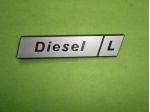 Scritta logo targhetta posteriore Fiat 131 diesel L  REAR PLATE WRITING FIAT 131