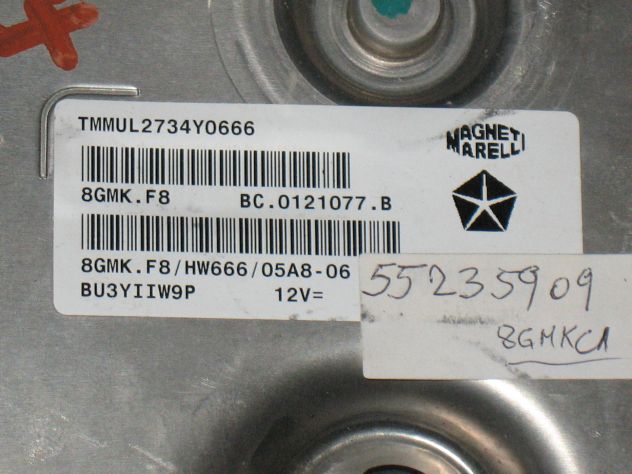 55235909 ECU CENTRALINA MOTORE FIAT 500 ABARTH 160HP 55235909 8GMKC1 HW666 - Foto 2