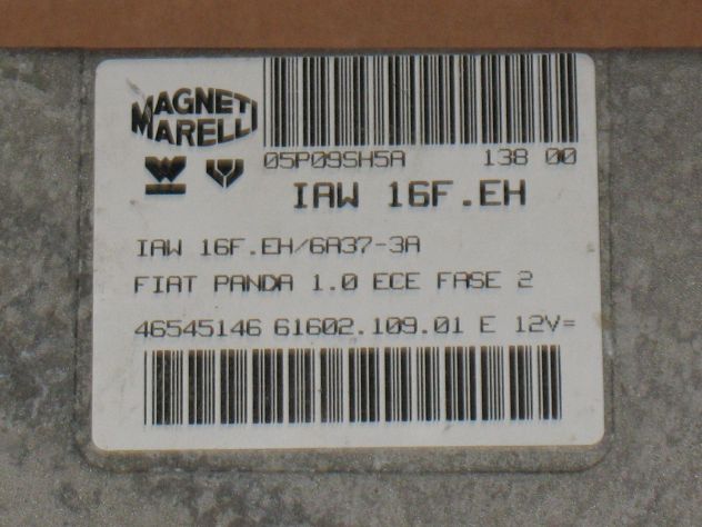 16FEH IAW16FEH ECU CENTRALINA MOTORE FIAT PANDA 1.0 46545146 IAW 16F.EH - Foto 2