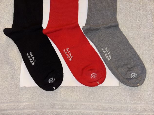 3 PAIA CALZE NUOVE DA UOMO INTROVABILI FIRMATE ORIGINALI”PAUL SMITH”MADE IN ITAL - Foto 4