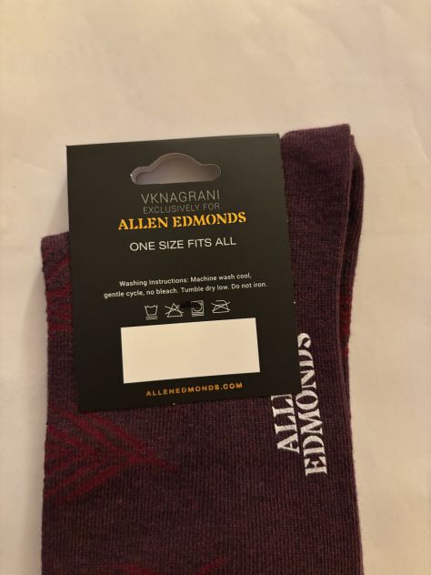 CALZE NUOVE DA UOMO IN COTONE FIRMATE ORIGINALI ALLEN EDMONDS,MADE IN ITALY - Foto 7