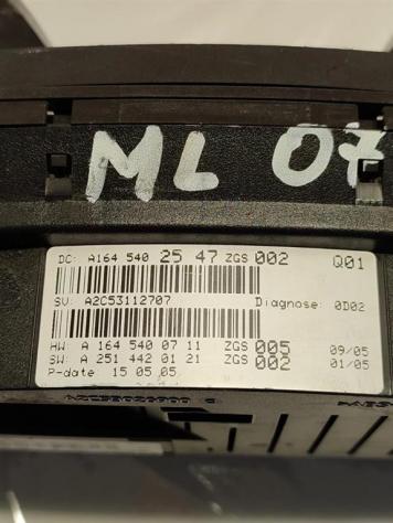 QUADRO STRUMENTI MERCEDES ML W164 3° Serie A1645402547 642940 (0511) - Foto 4