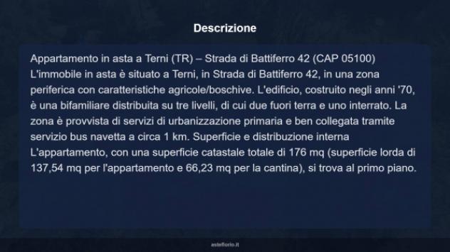Immobile in asta di 176 m² con più di 5 locali e box auto in vendita a Terni - Foto 12