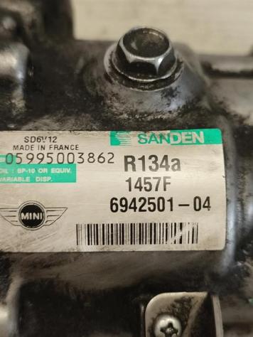 COMPRESSORE A/C MINI Cooper 2° Serie 6942501 6942501-04 N12B16A benzina 1598 (0613) - Foto 2