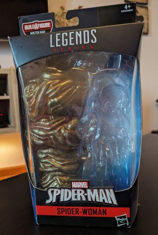 BAF Marvel Legends MOLTEN MAN busto torso Build A Figure Spider woman spiderman