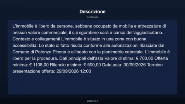 Immobile in asta di 5 m² in vendita a Potenza Picena - Foto 6