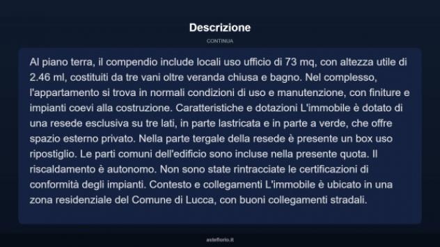 Immobile in asta di 163 m² con più di 5 locali e box auto in vendita a Lucca - Foto 11
