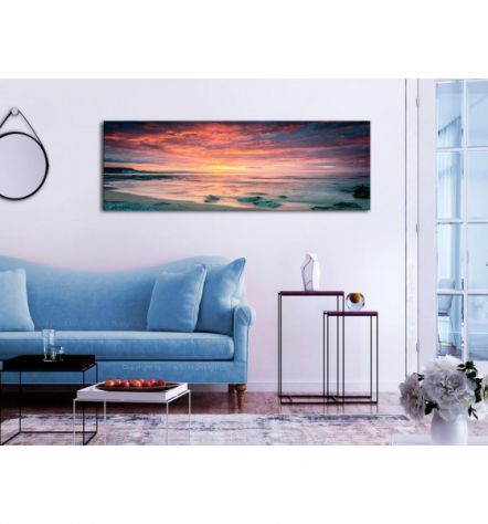 Quadro Mare Con Tramonto Rosso - ARREDALACASA - Foto 2