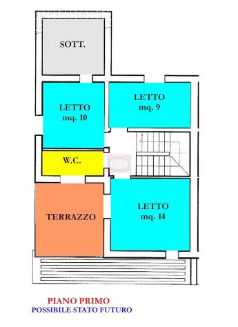SAN GIORGIO di CESENA: porzione di villa bifamiliare allo stato GREZZO con GIARDINO di circa 2000 mq. - Foto 6