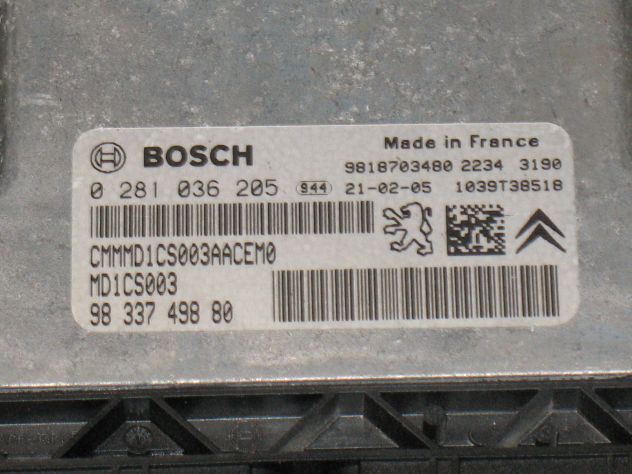 0281036205 ECU CITROEN PEUGEOT 0281036205 9833749880 MD1CS003 9818703480 - Foto 2