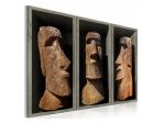 Quadro Con Tre Statue Marroni Cn.90x60 E 120x80 ARREDALACASA