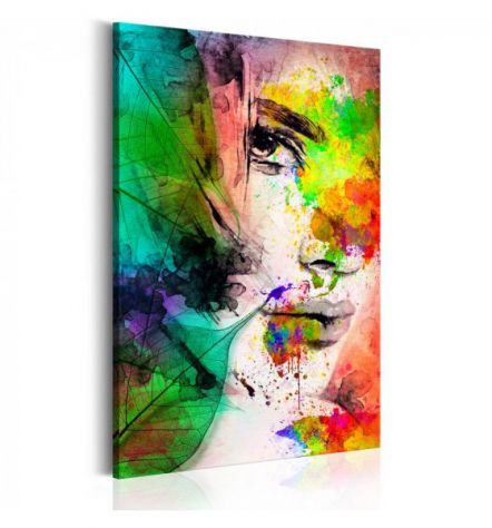 Quadro Con Una Ragazza Colorata - ARREDALACASA