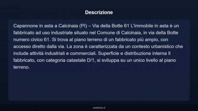 Immobile in asta di 600 m² in vendita a Calcinaia - Foto 3
