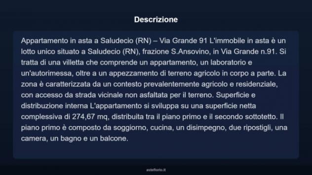 Immobile in asta di 274 m², box auto in vendita a Saludecio - Foto 4