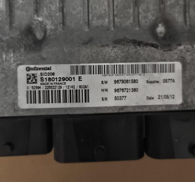 S180129001 ECU DUCATO BOXER JUMPER SID208 S180129001E 9679061580 9676721380 - Foto 2