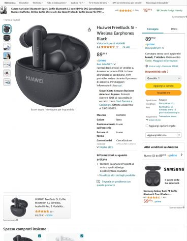Huawei FreeBuds 5i Hi-Res Audio Wireless Nere - Foto 5
