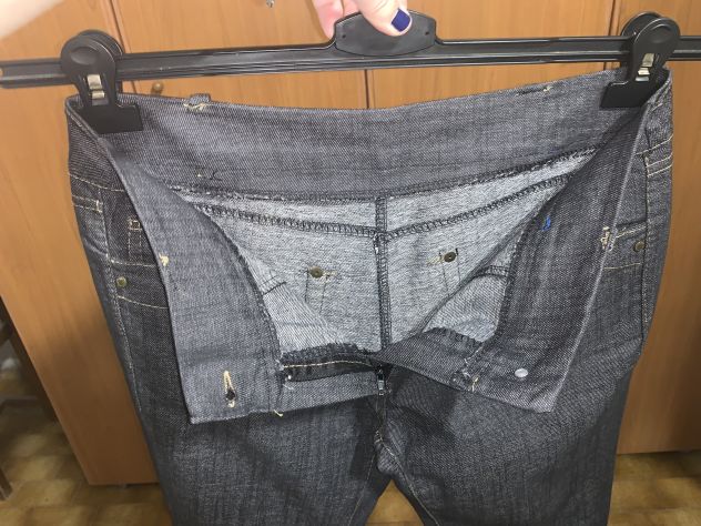 PANTALONI IN OTTIME CONDIZIONI DA DONNA MADE IN ITALY ELASTICIZZATI GRIGIO SCURO - Foto 7