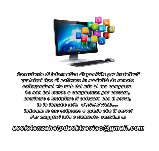 CONSULENTE INFORMATICO INSTALLATORE DI SOFTWARE E PROGRAMMI