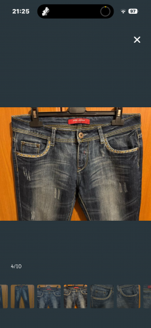 JEANS COME NUOVI DA DONNA/RAGAZZA A VITA BASSA MARCA XFN JEANS LEGGERMENTE ELAST - Foto 4