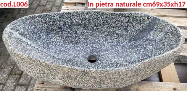 Lavabo lavandino da appoggio in pietra naturale 4