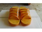 Ciabattoni zatteroni arancio con zeppa Canguro vintage nuovi 39/40