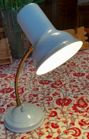 lume da tavolo in metallo vintage celesttino - Foto 6