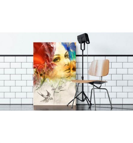 Quadro Con Una Donna Rossa - ARREDALACASA - Foto 2